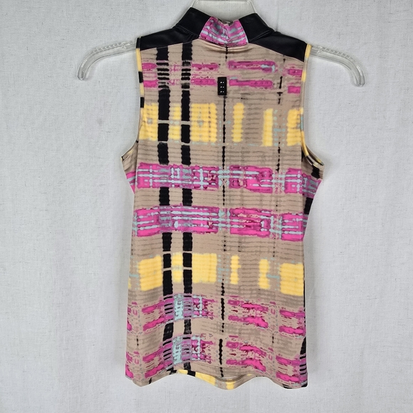 Jamie Sadock Tank Top Womens XS Golf Tennis Pink Creme Brulee 1/4 Zip Shirt - Picture 5 of 11